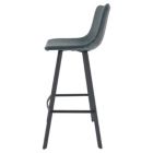 Alternate image 3 for LeisureMod Brooklyn 29.9 Modern Leather Bar Stool With Black Iron Base & Footrest