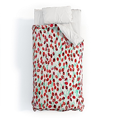Deny Designs Ninola Design Cute Spring Ladybugs Comforter. View a larger version of this product image.