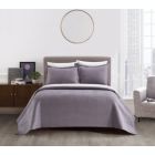 Alternate image 0 for NY&C Home Ridge 7 Piece Quilt Set Contemporary Y-Shaped Geometric Pattern Bed In A Bag Bedding - Sheets Pillowcases Pillow Shams Included, Queen, Purple