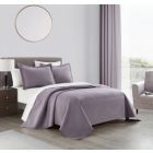 Alternate image 2 for NY&C Home Ridge 7 Piece Quilt Set Contemporary Y-Shaped Geometric Pattern Bed In A Bag Bedding - Sheets Pillowcases Pillow Shams Included, Queen, Purple