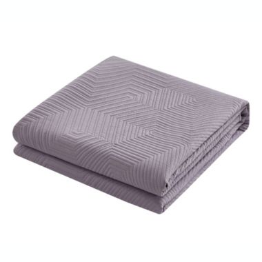 NY&C Home Ridge 7 Piece Quilt Set Contemporary Y-Shaped Geometric Pattern Bed In A Bag Bedding - Sheets Pillowcases Pillow Shams Included, Queen, Purple. View a larger version of this product image.