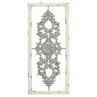 Alternate image 0 for HomeRoots Home Decor Distressed Scroll Panel Metal White Wood Framed Wall Art - 321183