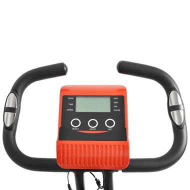 Inq Boutique Folding Stationary Upright Indoor Cycling Exercise Bike with Resistance Bands. View a larger version of this product image.