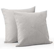 mDesign Decorative Faux Linen Pillow Case Cover 20 x 20 Inches, 2 Pack