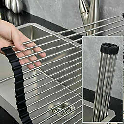 Infinity Merch Over the Sink Multipurpose Roll-Up Dish Drying Rack