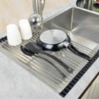 Alternate image 3 for Infinity Merch Over the Sink Multipurpose Roll-Up Dish Drying Rack