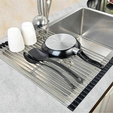 Infinity Merch Over the Sink Multipurpose Roll-Up Dish Drying Rack. View a larger version of this product image.
