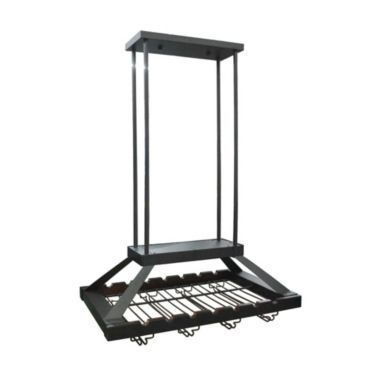 Elegant Designs Contemporary 2 Light LED Overhead Wine Rack - Oil Rubbed Bronze. View a larger version of this product image.