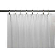 Carnation Home Fashions Mildew-Resistant, 10 Gauge Vinyl Shower Curtain Liner with Metal Grommets and Reinforced Mesh Header - Frosty Clear 54" x 78"