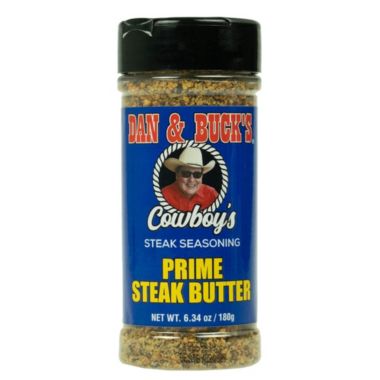 Dan & Buck's Prime Steak Butter Seasoning Dry Rub Beef W/ Garlic & Herbs 6 oz. View a larger version of this product image.