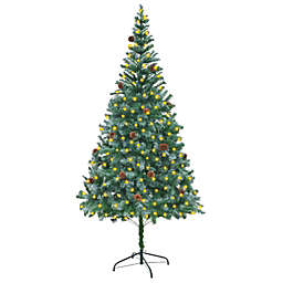 vidaXL Artificial Christmas Tree with LEDs&Pinecones 82.7