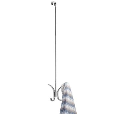 mDesign Metal Over Door Quad 4 Hook Storage Organizer Rack, Tall, 2 Pack. View a larger version of this product image.