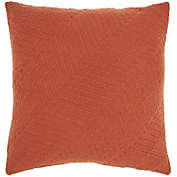 Mina Victory Life Styles Woven Diagonal 18" x 18" Orange Indoor Throw Pillow