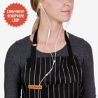 Alternate image 1 for Chef Pomodoro Kitchen Apron, Unisex Chef Apron, 100% Cotton, Adjustable Neck and Back Straps, 5+ Pockets, Towel Loops - Designed for Home, BBQ, Grill Use (Classic Striped)