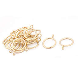 Unique Bargains Rings for Curtain Rods Metal Ring with Eyelets Silver Tone, 20PCS