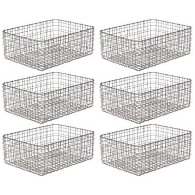 mDesign Metal Wire Food Organizer Storage Bins, 6 Pack. View a larger version of this product image.