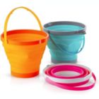 Alternate image 0 for Top Race Foldable Pail Bucket Set Of 3 Collapsible Buckets Multi-Purpose For Beach,