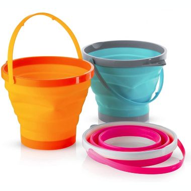 Top Race Foldable Pail Bucket Set Of 3 Collapsible Buckets Multi-Purpose For Beach,. View a larger version of this product image.