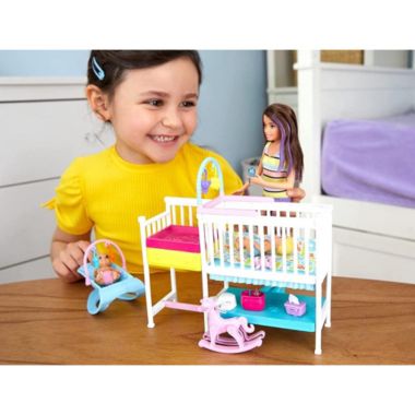Barbie Playset with Skipper Babysitter Doll, 2 Baby Crib Working Baby Gear | Bed Bath & Beyond