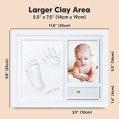 KeaBabies Baby Handprint and Footprint Kit, Personalized Baby Picture Frame Print Kit, Baby Keepsake Gifts (Alpine White). View a larger version of this product image.