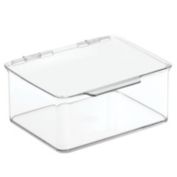 mDesign Plastic Stackable Closet Storage Bin Box with Lid