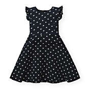 Hope & Henry Girls&#39; Flutter Sleeve Fit and Flare Dress (Black, 6-12 Months)
