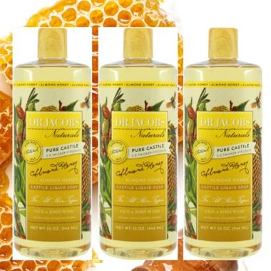Dr Jacobs Naturals 32 Oz. 3 Pack Pure Castile Liquid Soap - Almond Honey. View a larger version of this product image.