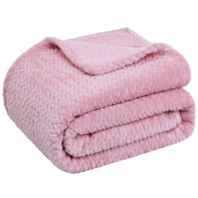 Baby Pink Cute Kids Plush Blanket 38”x28” 