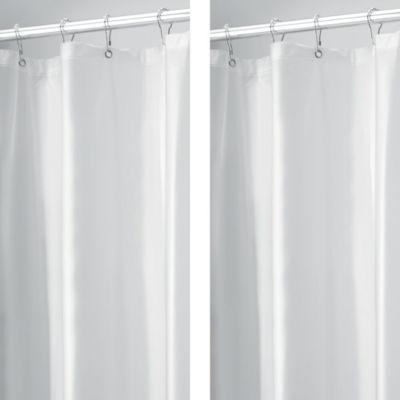 96" Long Clear Details about   mDesign X-LONG Waterproof Vinyl Shower Curtain Liner 