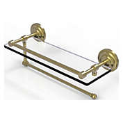 Allied Brass Prestige Que New Collection Paper Towel Holder with 16 Inch Gallery Glass Shelf