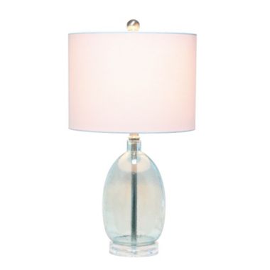 Elegant Designs Ellipse Transparent Table Lamp, Clear Blue. View a larger version of this product image.