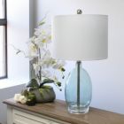 Alternate image 3 for Elegant Designs Ellipse Transparent Table Lamp, Clear Blue