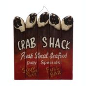 RAM Outdoor Decor Hand Painted Ocean City Crab Shack Wall Art Sign