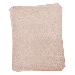 Bright Creations Rose Gold Glitter Cardstock Paper for Arts and Crafts, DIY Party Decor (8.5 x 11 In, 24 Sheets)