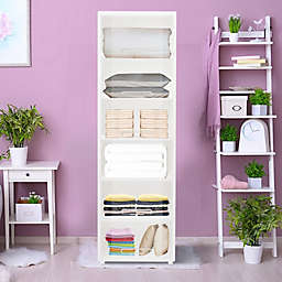 Stock Preferred 69.7'' Modern Cupboard Freestanding Storage Cabinet White