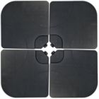 Alternate image 0 for Sunnydaze Outdoor Heavy-Duty Fillable Cantilever Offset Cross Style Patio Umbrella Base Weight Plates - Black - 4pk
