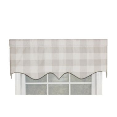 RLF Home Grande Style All Season Check Regal Valance Gray 3" Rod Pocket 50W x 17L. View a larger version of this product image.