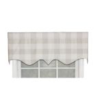 Alternate image 1 for RLF Home Grande Style All Season Check Regal Valance Gray 3" Rod Pocket 50W x 17L