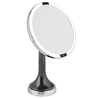 mDesign Sensor LED Lighted Makeup Vanity Mirror, 8" Round, 3X. View a larger version of this product image.