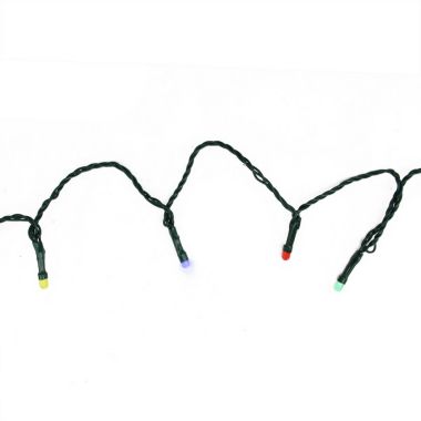 Product Works 15 Multi-Color Micro LED Christmas Lights - 5.7 ft Green Wire. View a larger version of this product image.
