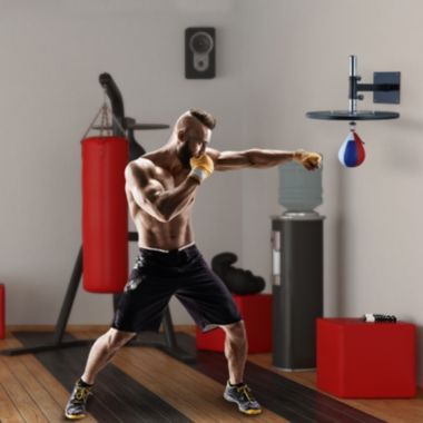 Soozier Speed Bag Platform, Wall Mounted Speedball for Boxing, MMA Workout Punching Bag Height Adjustable for Home Gym. View a larger version of this product image.