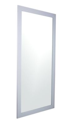 BrandtWorks Home Indoor Decorative Modern Neutral Accent Mirror - 21.5 x 26.5, Light Grey