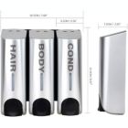 Alternate image 3 for Kitcheniva 3-Pieces Soap Dispenser Shower Gel Shampoo