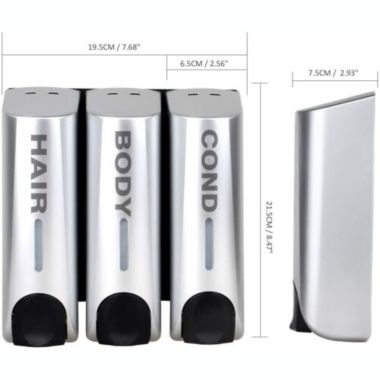 Kitcheniva 3-Pieces Soap Dispenser Shower Gel Shampoo. View a larger version of this product image.