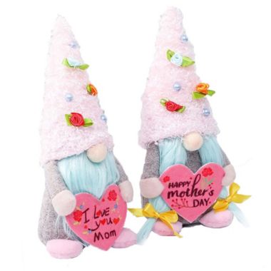 Santa's Workshop Home Decorative 8" Mother'S Day Gnomes, Set Of 2. View a larger version of this product image.