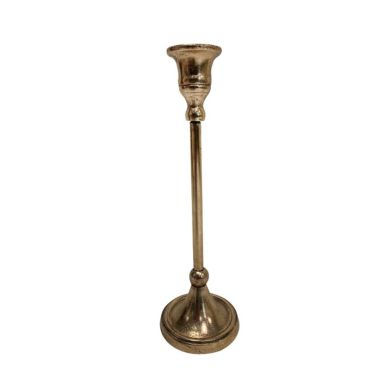 BIDK Home 10" Bronze Contemporary Candlestick Holder Tabletop Decor - Medium. View a larger version of this product image.