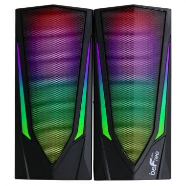 beFree Sound 2.0 Computer Gaming Speakers with LED RGB Lights. View a larger version of this product image.