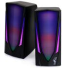 Alternate image 1 for beFree Sound 2.0 Computer Gaming Speakers with LED RGB Lights