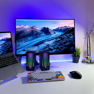 beFree Sound 2.0 Computer Gaming Speakers with LED RGB Lights. View a larger version of this product image.