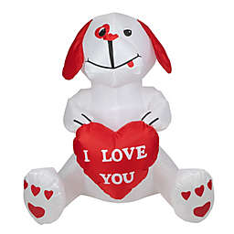 Northlight 4' Inflatable Lighted Valentine's Day Doggie Outdoor Decoration